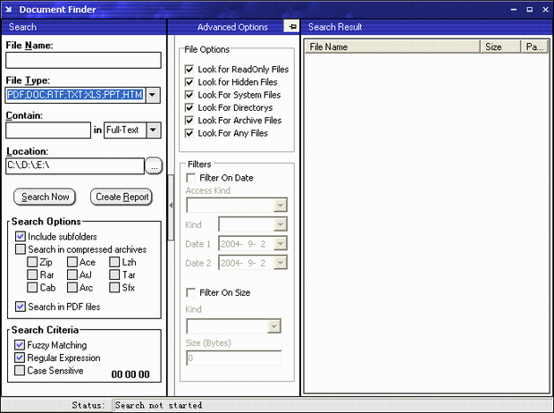 Document Finder Screenshot